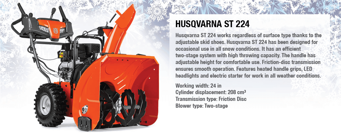 HUSQVARNA ST 224 Snow Blower